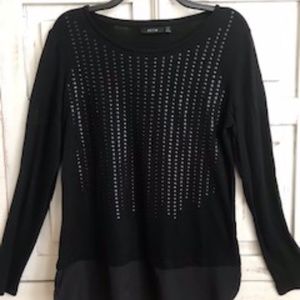 Apt 9 Long sleeve Black Shirt with Shine!